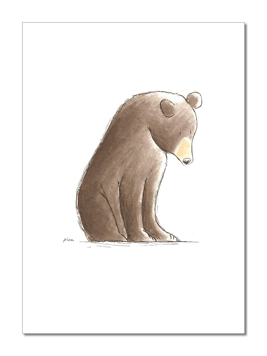 Black Bear, 8"x!0", Pen & Ink with Watercolor, $95